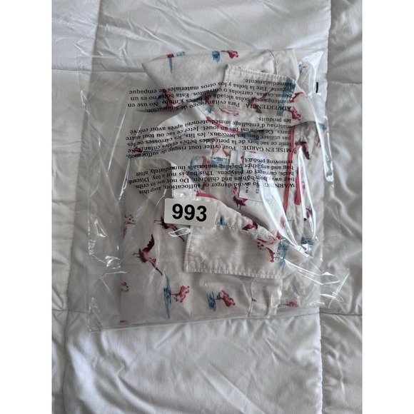 Denim & Flower Ricky Singh Flamingo Button Front Slim Fit XL Short Sleeve Shirt - Picture 10 of 10